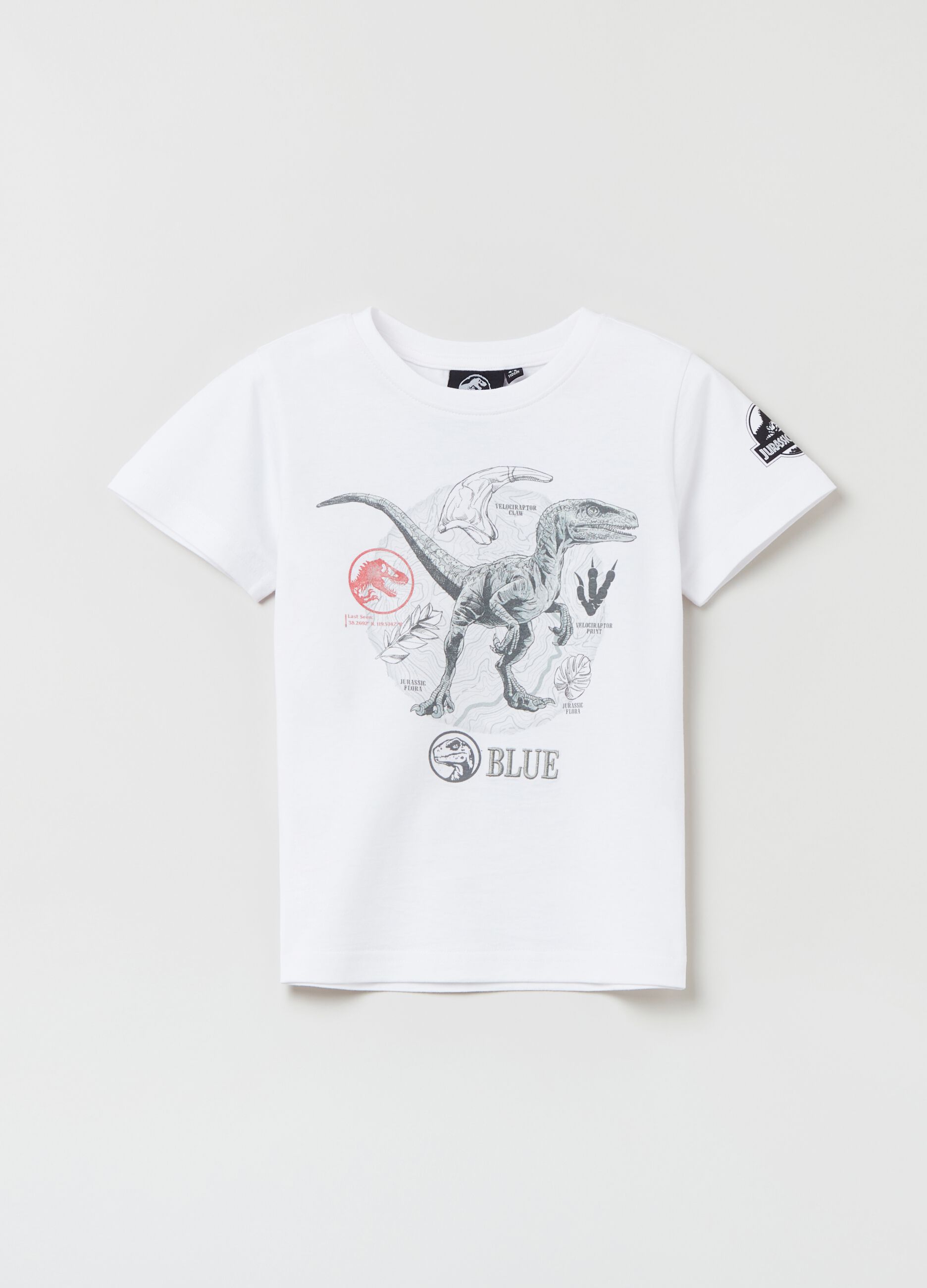 Camiseta de algodón con estampado Jurassic World