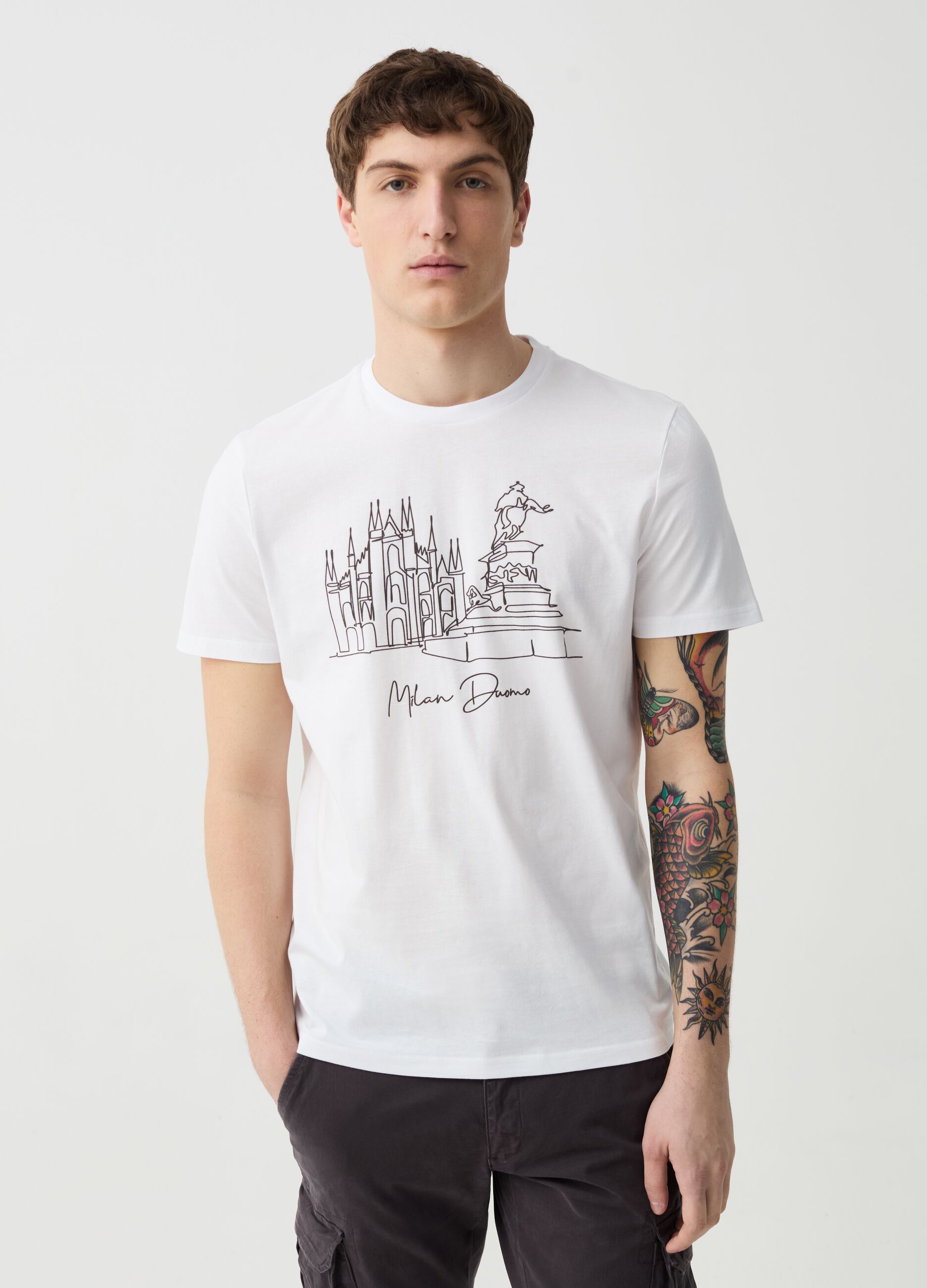 T-shirt with Duomo di Milano print