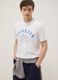 Wei&szlig;es T-Shirt aus reiner Baumwolle mit Frontprint, Regular Fit_0