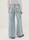 Blue wide leg pure cotton jeans with rips_2