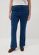 Blue Bootcut Trousers in Stretch Cotton Regular Fit_1