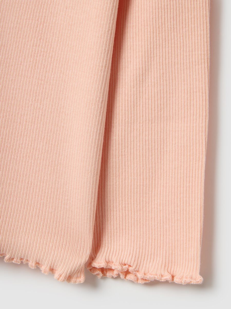 Pink long sleeve girls' t-shirt in regular fit cotton blend_3