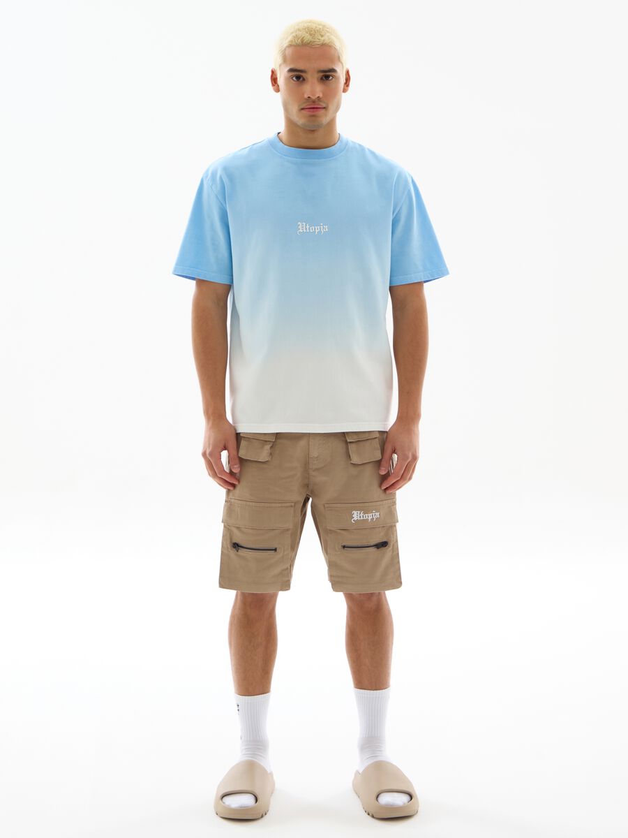 UTOPJA FOR THE SEA BEYOND cargo Bermuda shorts with logo embroidery_4