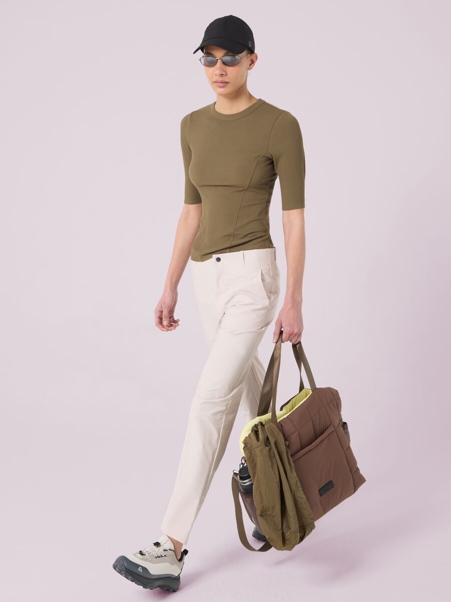 Ribbed stretch modal T-shirt ALTAVIA STUDIO_2