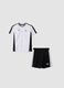 Conjunto preto e branco com t-shirt e cal&ccedil;&otilde;es_0