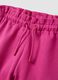 White and pink stretch cotton T-shirt and shorts set for girls, regular fit_3