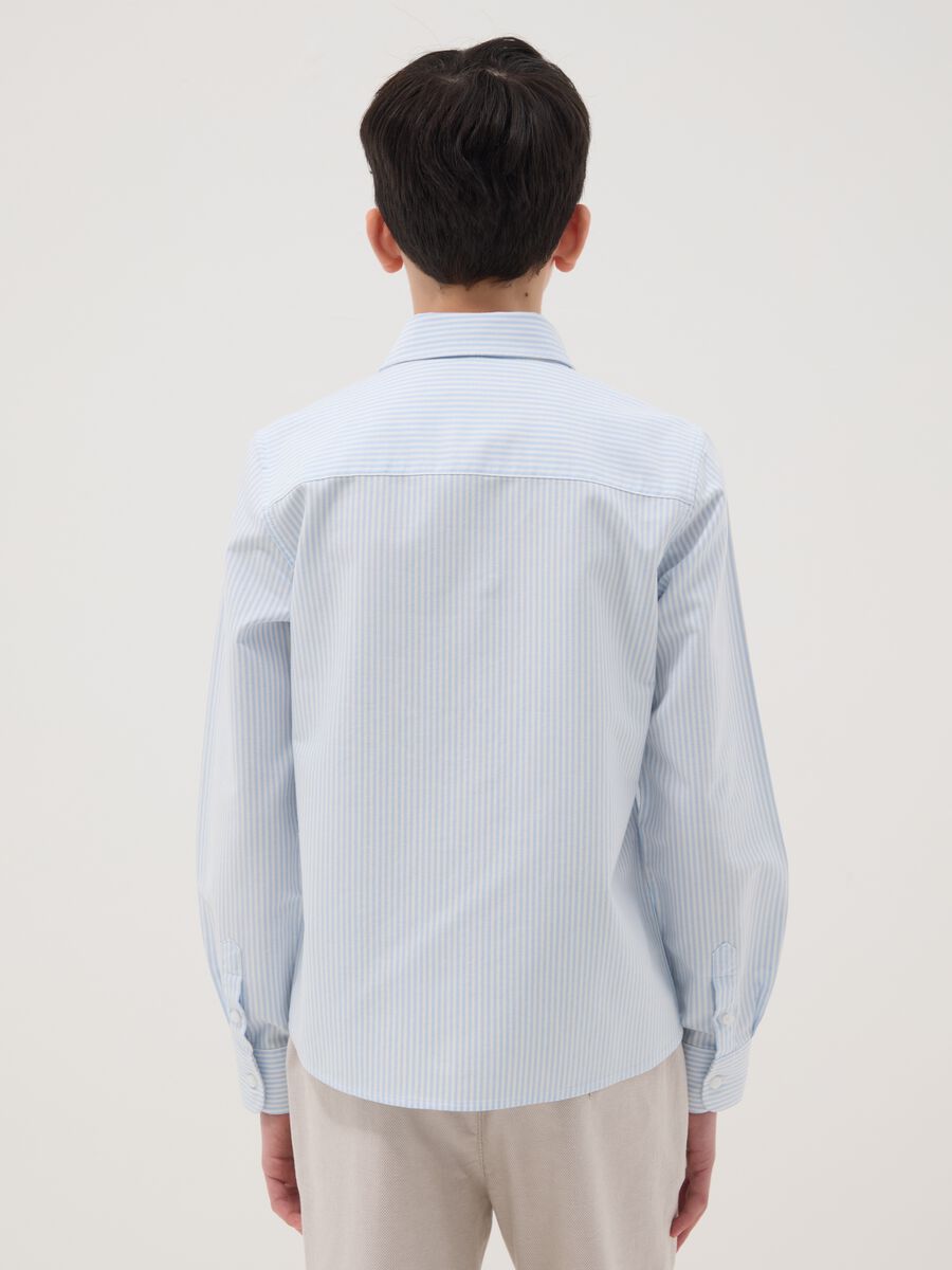 Boys' multicoloured stripe pure cotton shirt, regular fit_2