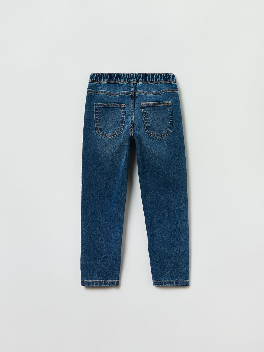 Joggers pull on in denim _1