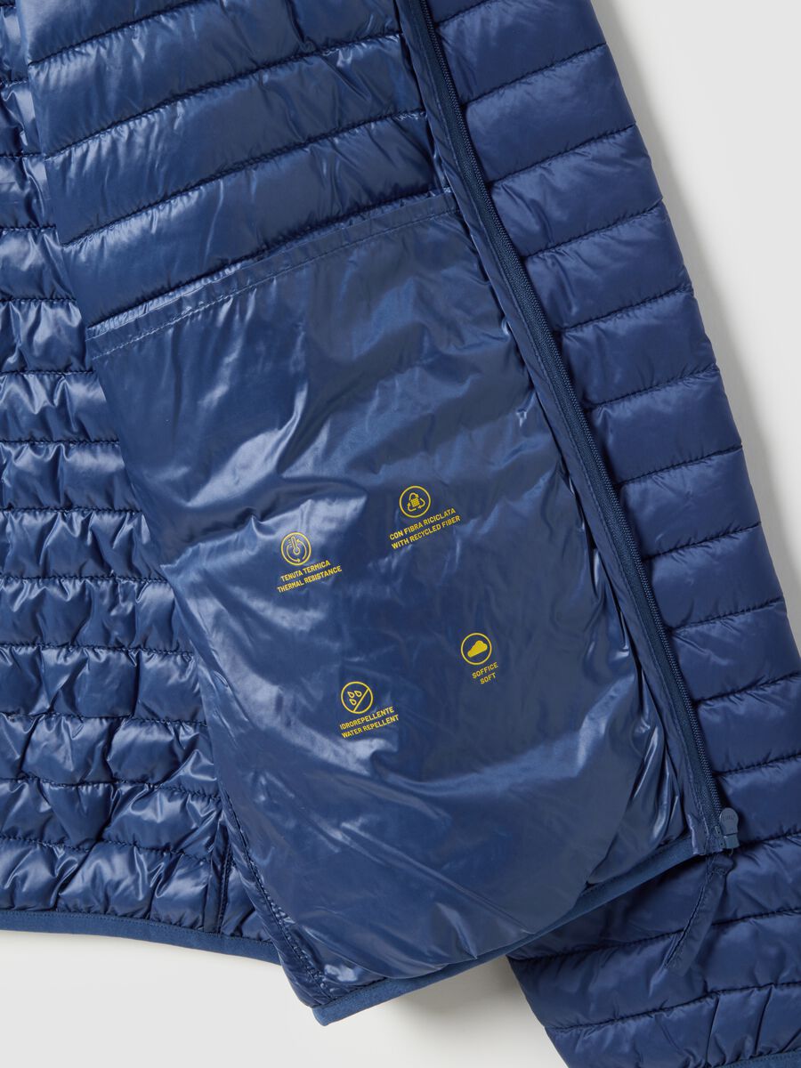 Blaue Steppjacke im Regular-Fit mit Rei&szlig;verschluss_5