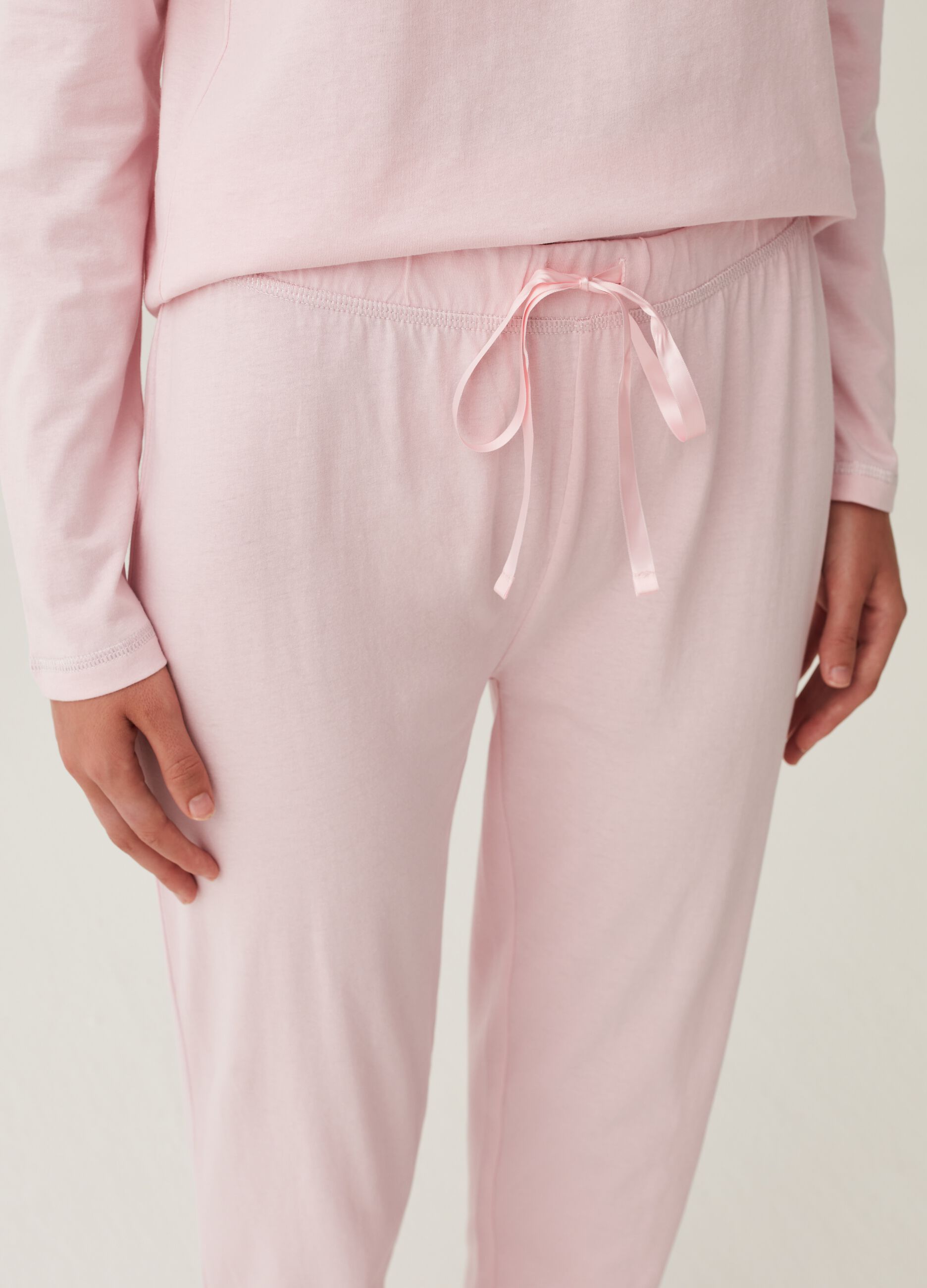 Long pyjama trousers in cotton_3