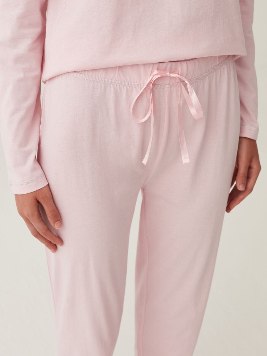 Long pyjama trousers in cotton_3