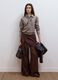 Multicolour stretch-cotton shirt with scarf collar_1
