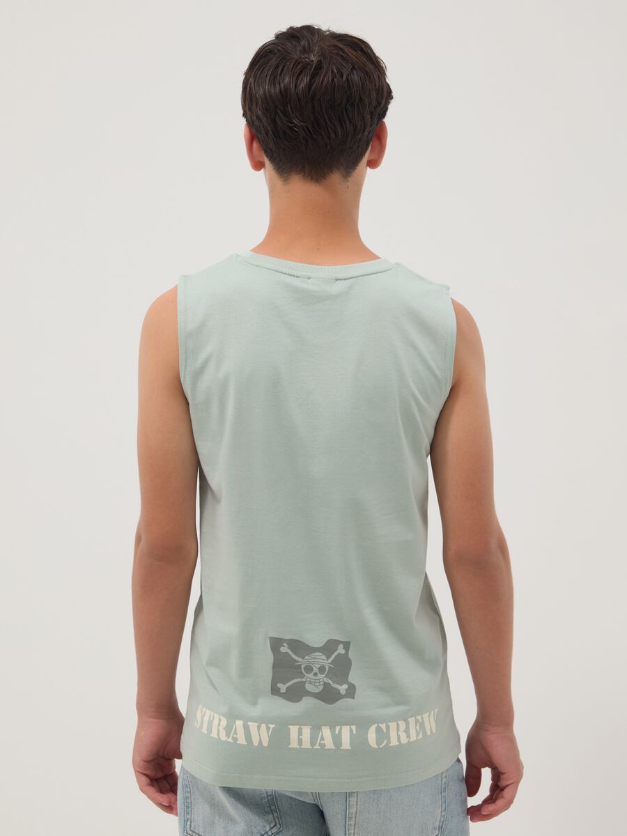 Camiseta de tirantes verde de algod&oacute;n puro_1