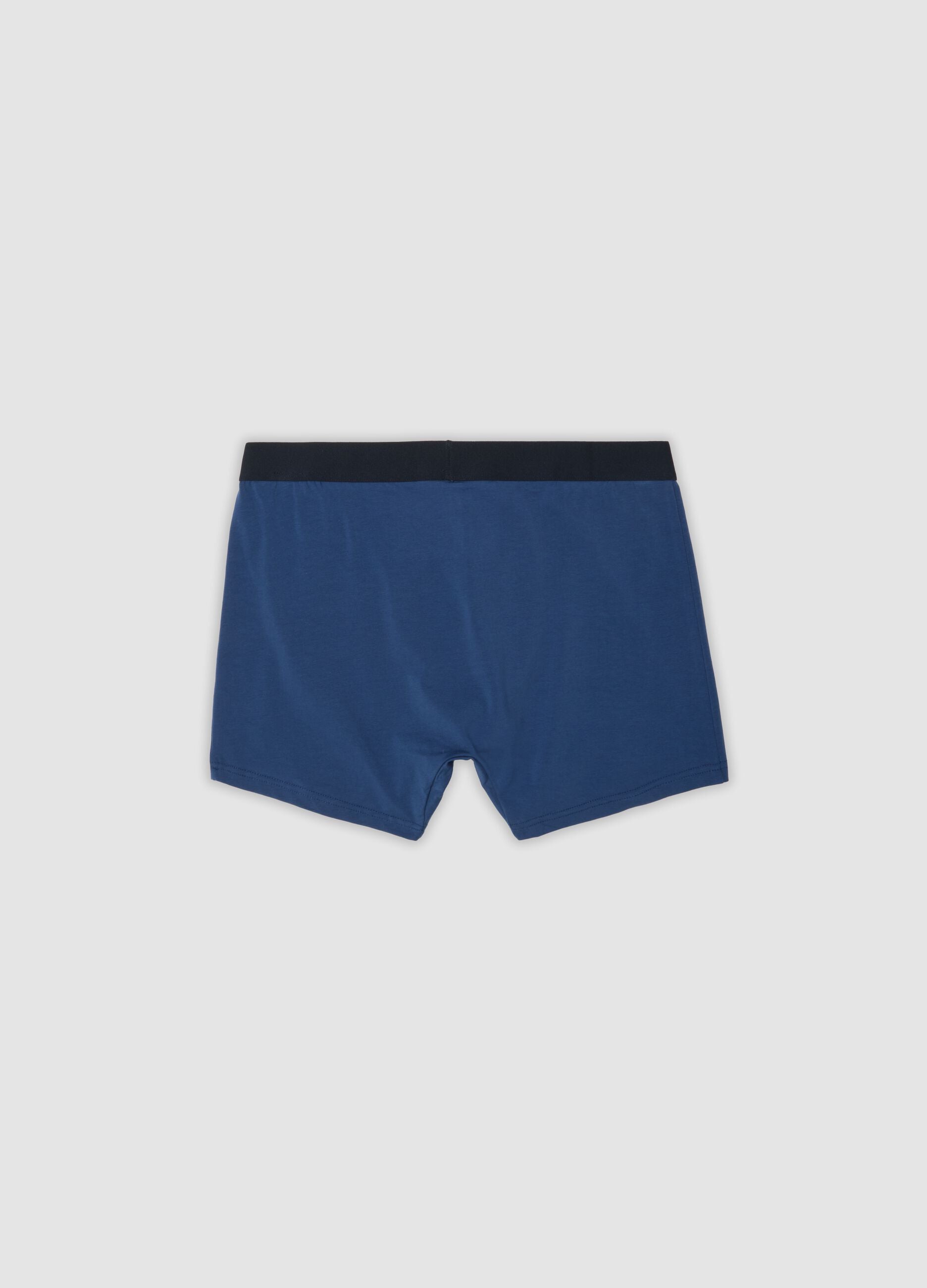 Multicolour organic stretch cotton midi boxer 3-pack
