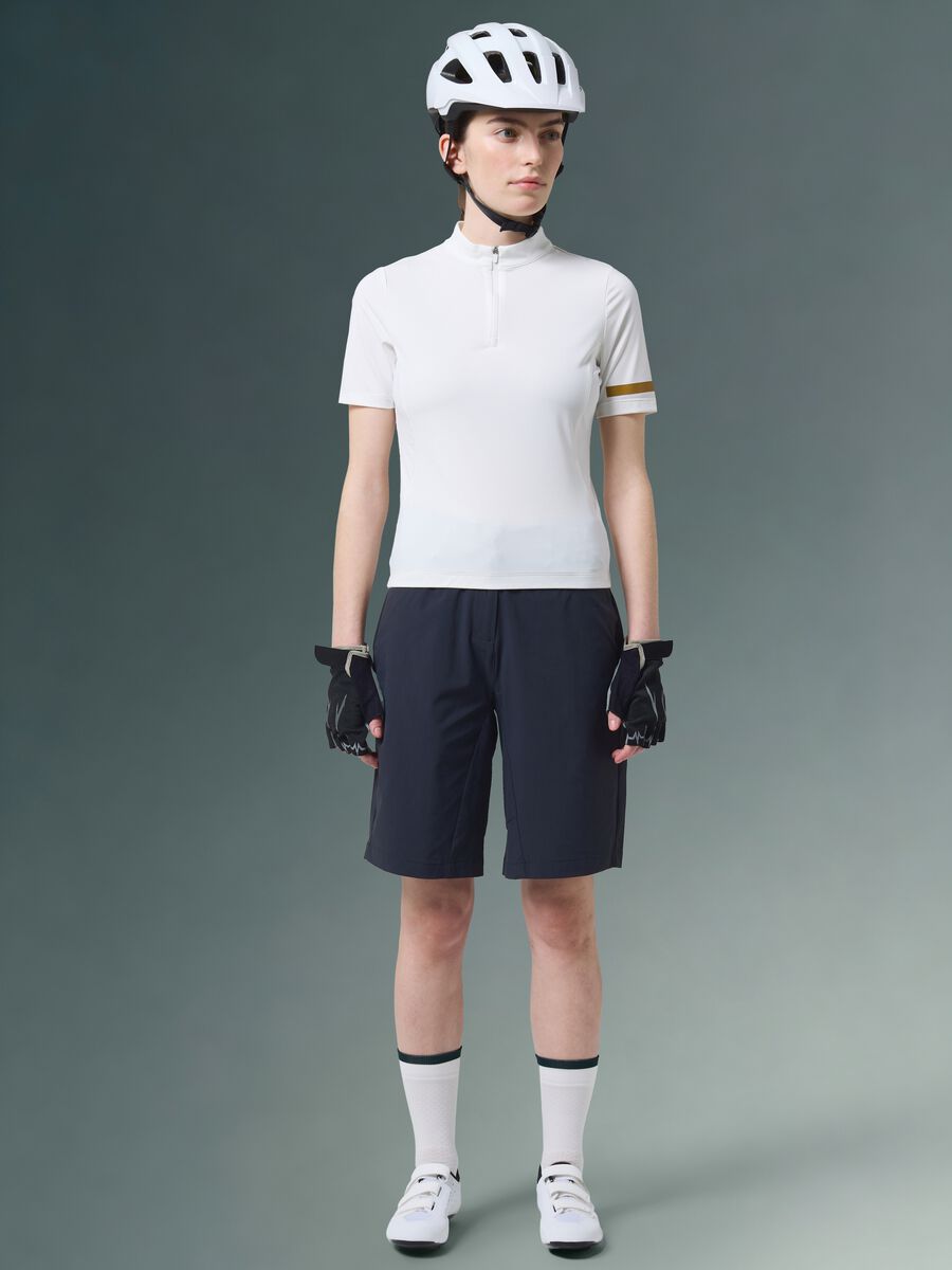 Black ALTAVIA BIKE technical shorts in stretch fabric_0
