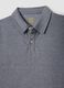 Grey short-sleeved polo shirt in pure cotton_5