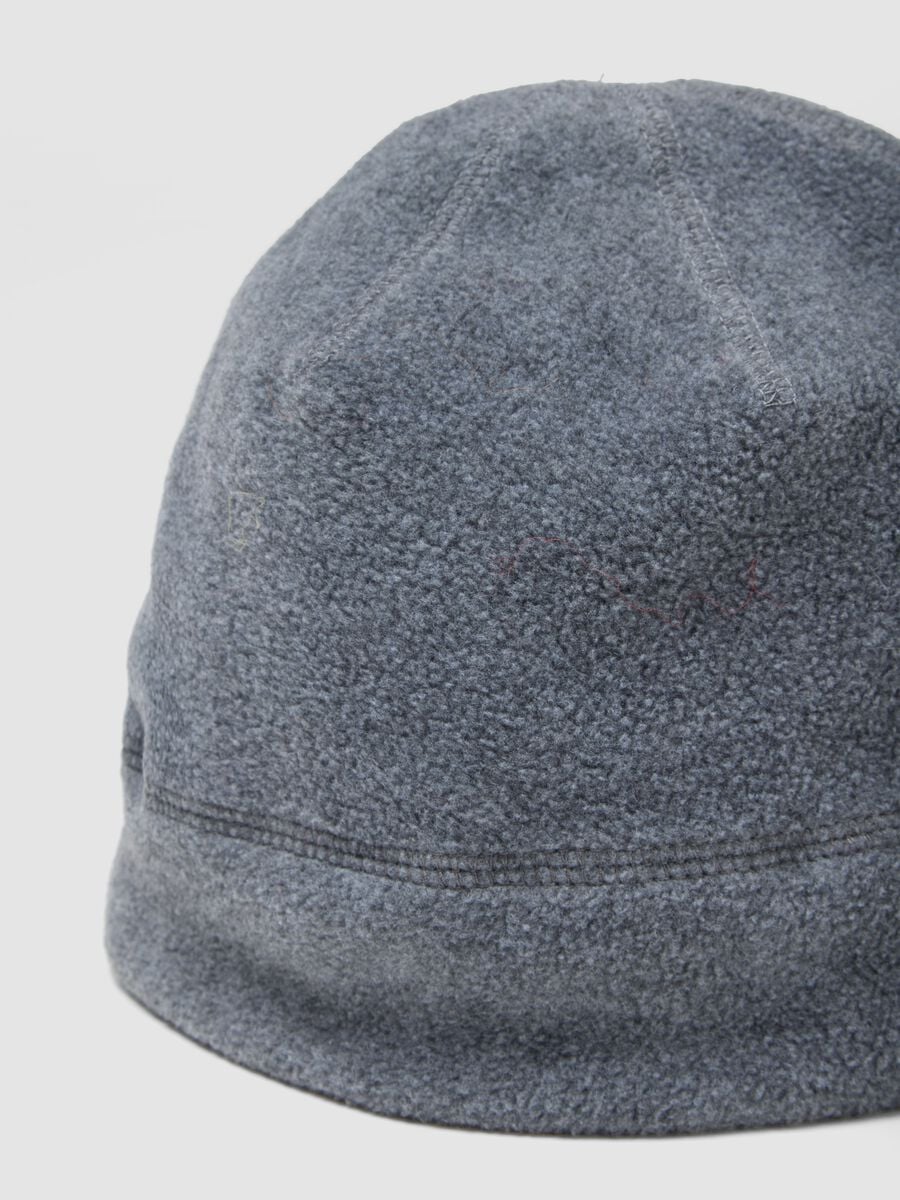 Gorro beanie cinzento em polar_2