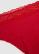 Red stretch cotton briefs with lace regular fit_5
