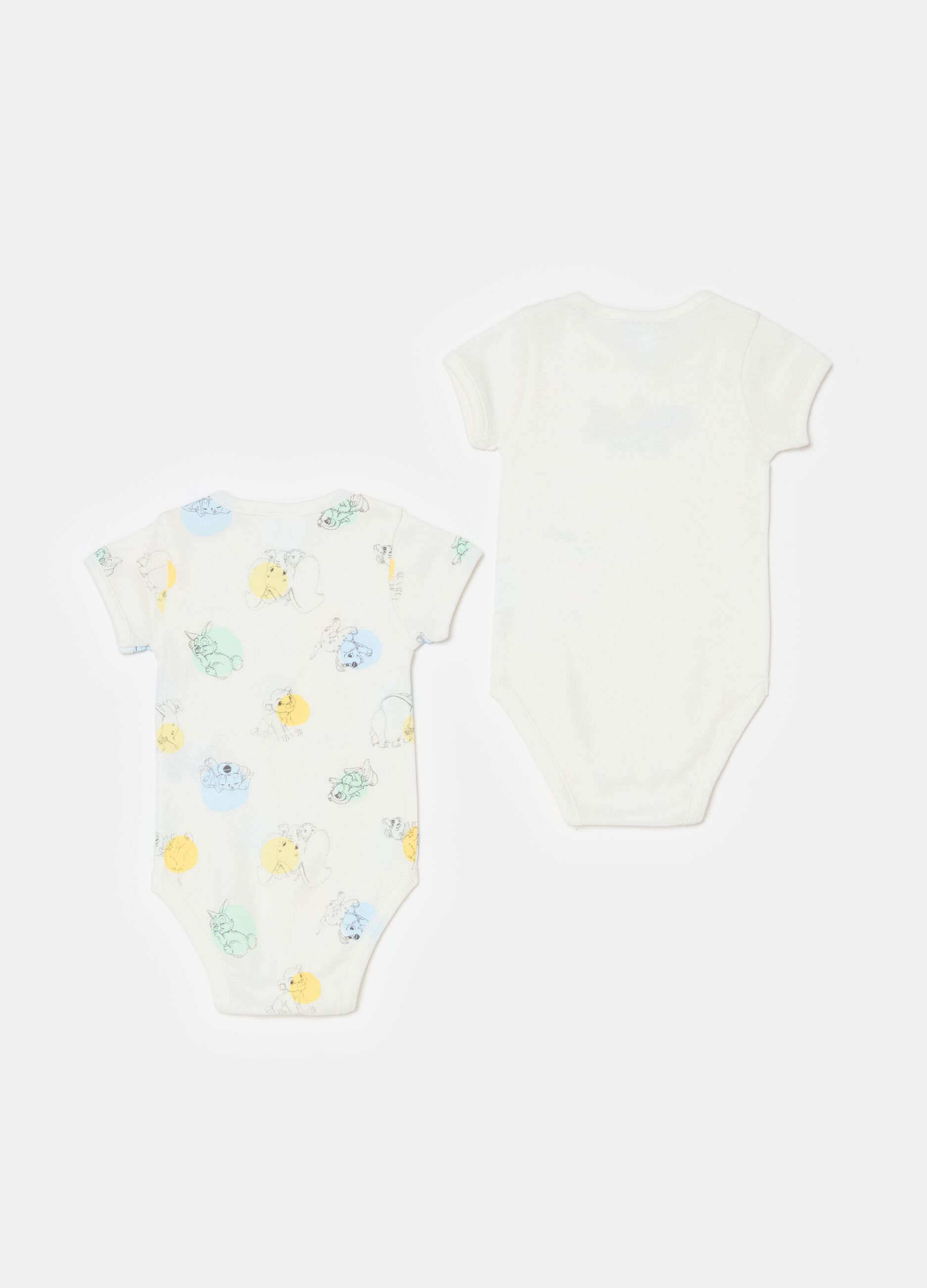 Two-pack organic cotton bodysuits with Thumper and Rolly