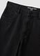 Bermudas vaqueras negras de mezcla de algod&oacute;n, corte baggy_6