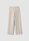 Cal&ccedil;as The Iconic Pants bege em algod&atilde;o el&aacute;stico canelado, straight fit_6
