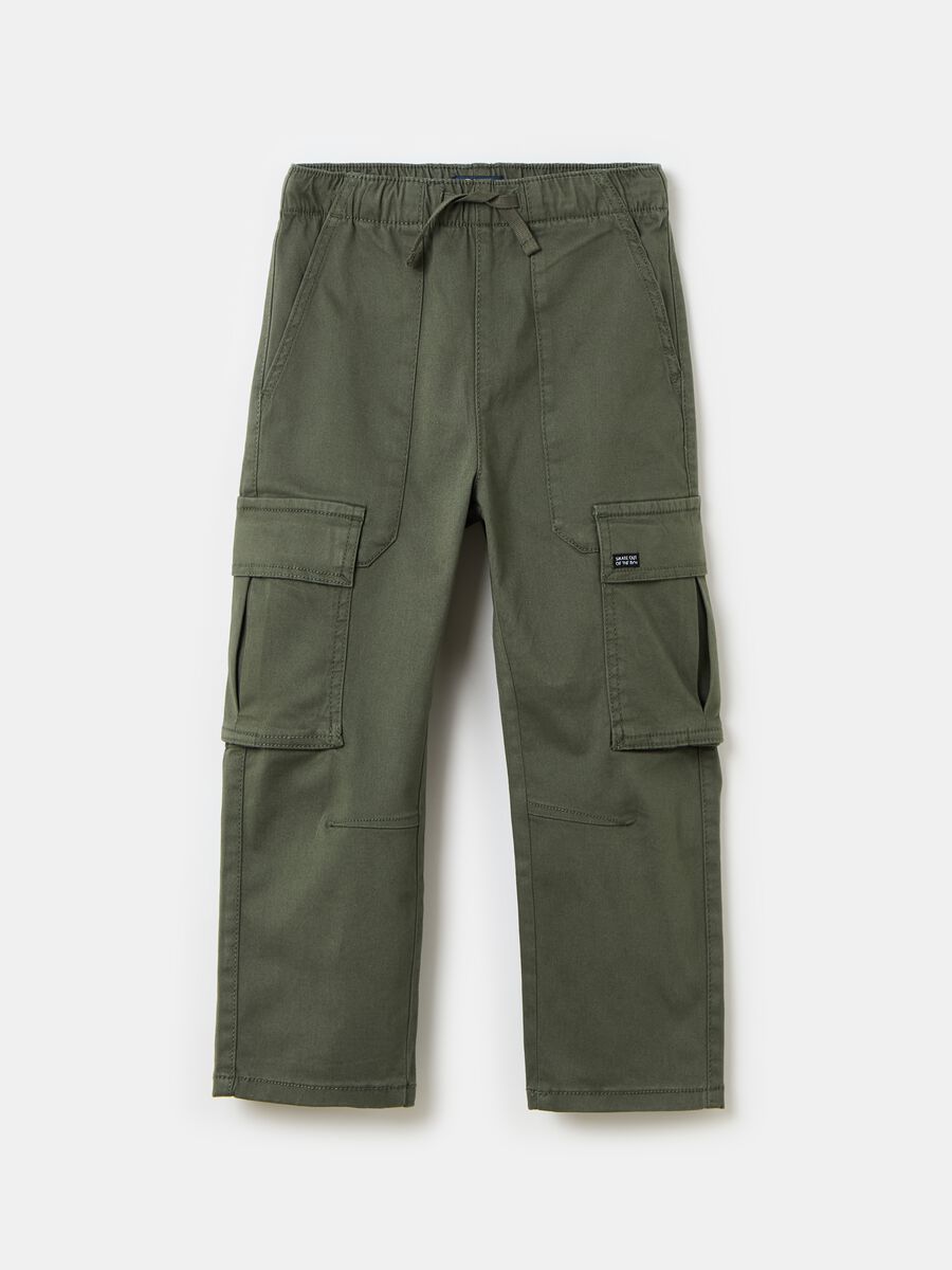 Cargo joggers with drawstring_0