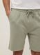 Gr&uuml;ne Shorts aus reiner Baumwolle im Regular Fit mit Kordelzug_3