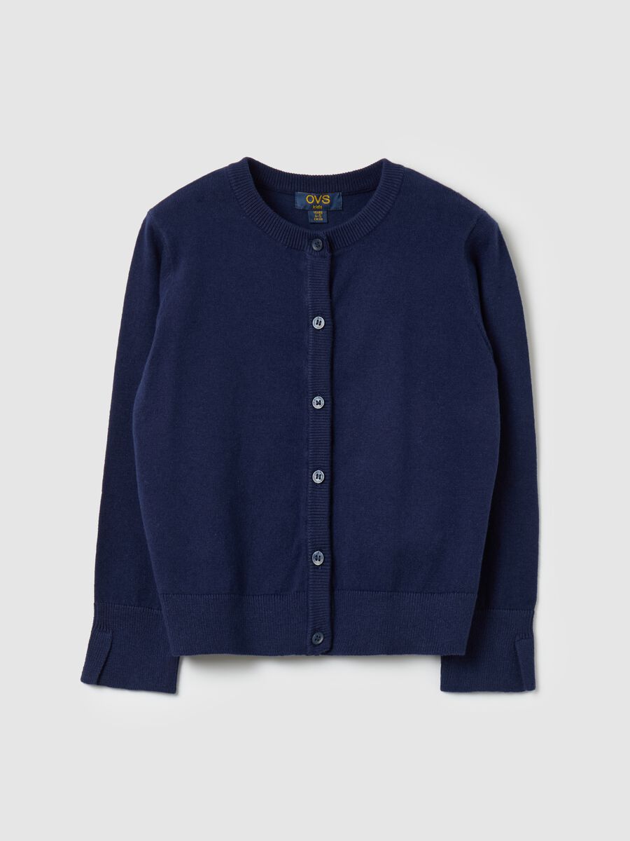 Knit cardigan with splits_0