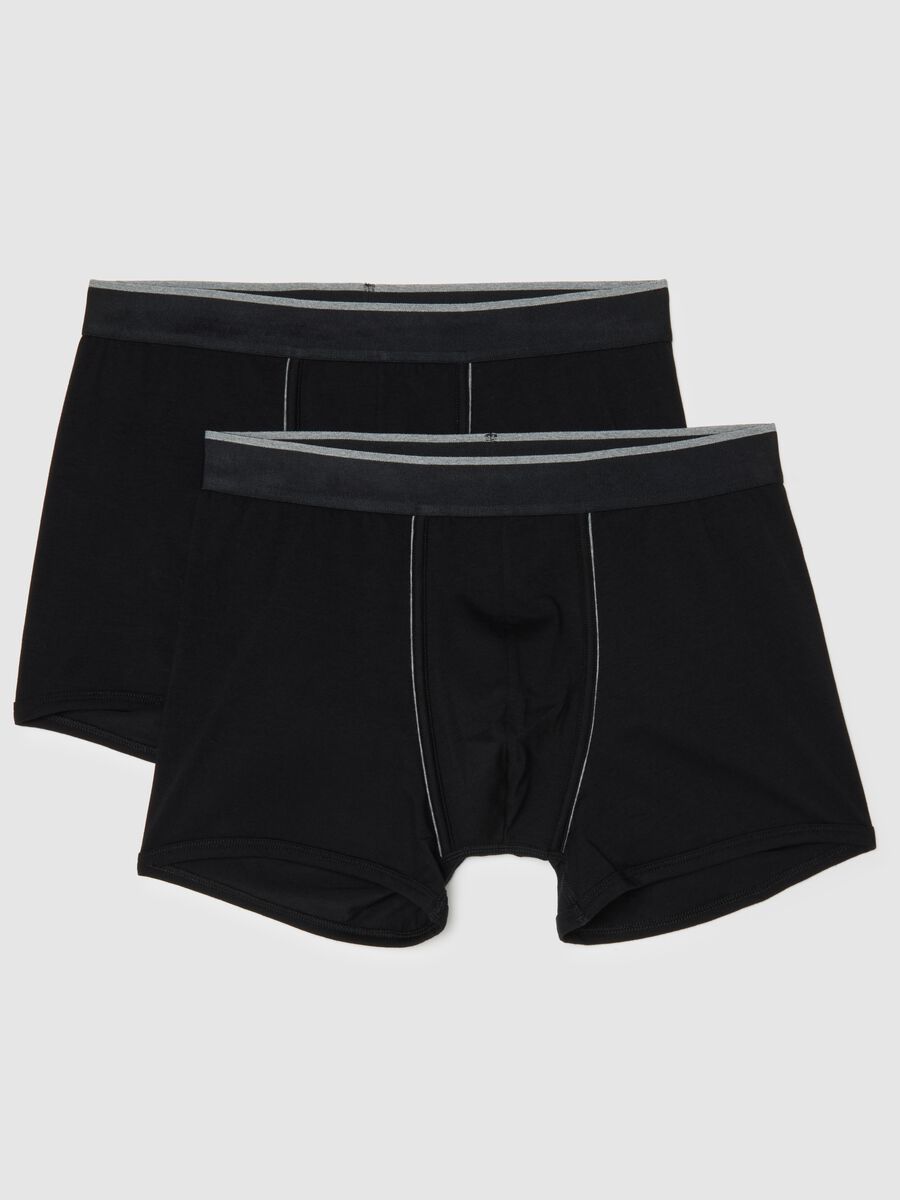 Twin pack regular fit black stretch cotton boxers_4
