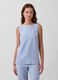 Sleeveless linen-blend top_0
