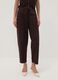 Braune Joggerhose aus elastischem Viskose-Milanojersey im Barrel Fit_1