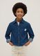 Girls' blue pure cotton shirt with regular fit_0