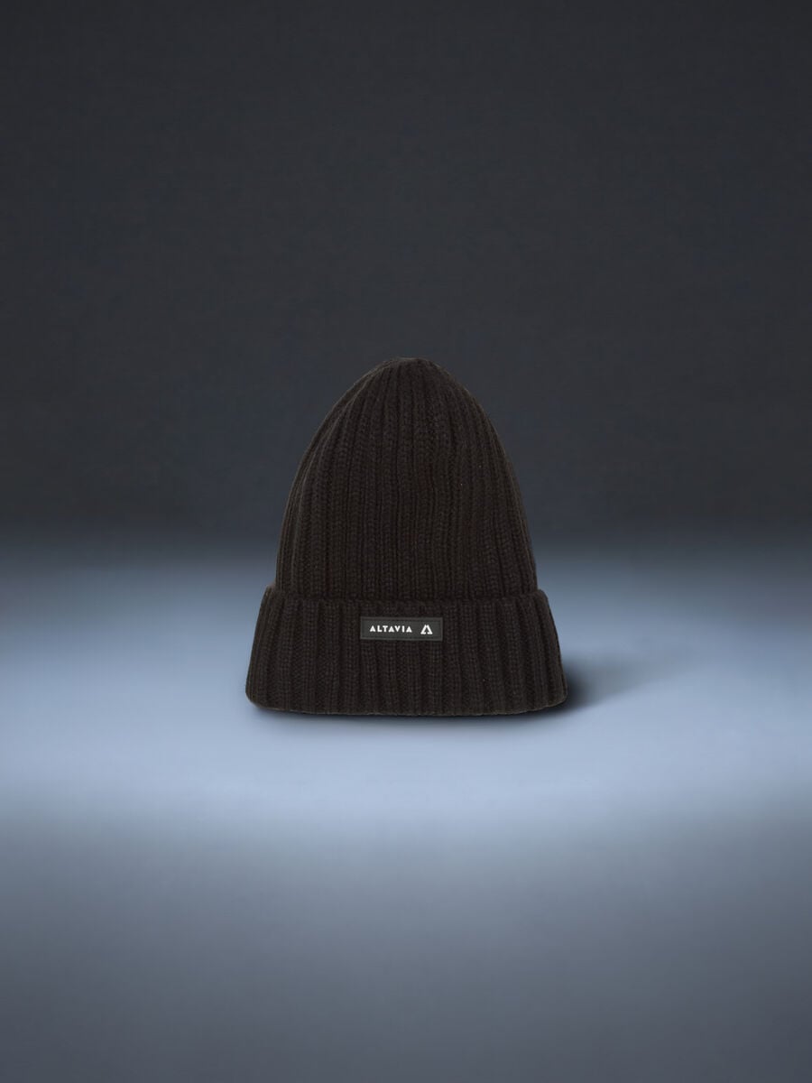 Ribbed Knit Beanie with Turn-Up Cuff ALTAVIA WITH DEBORAH COMPAGNONI_0