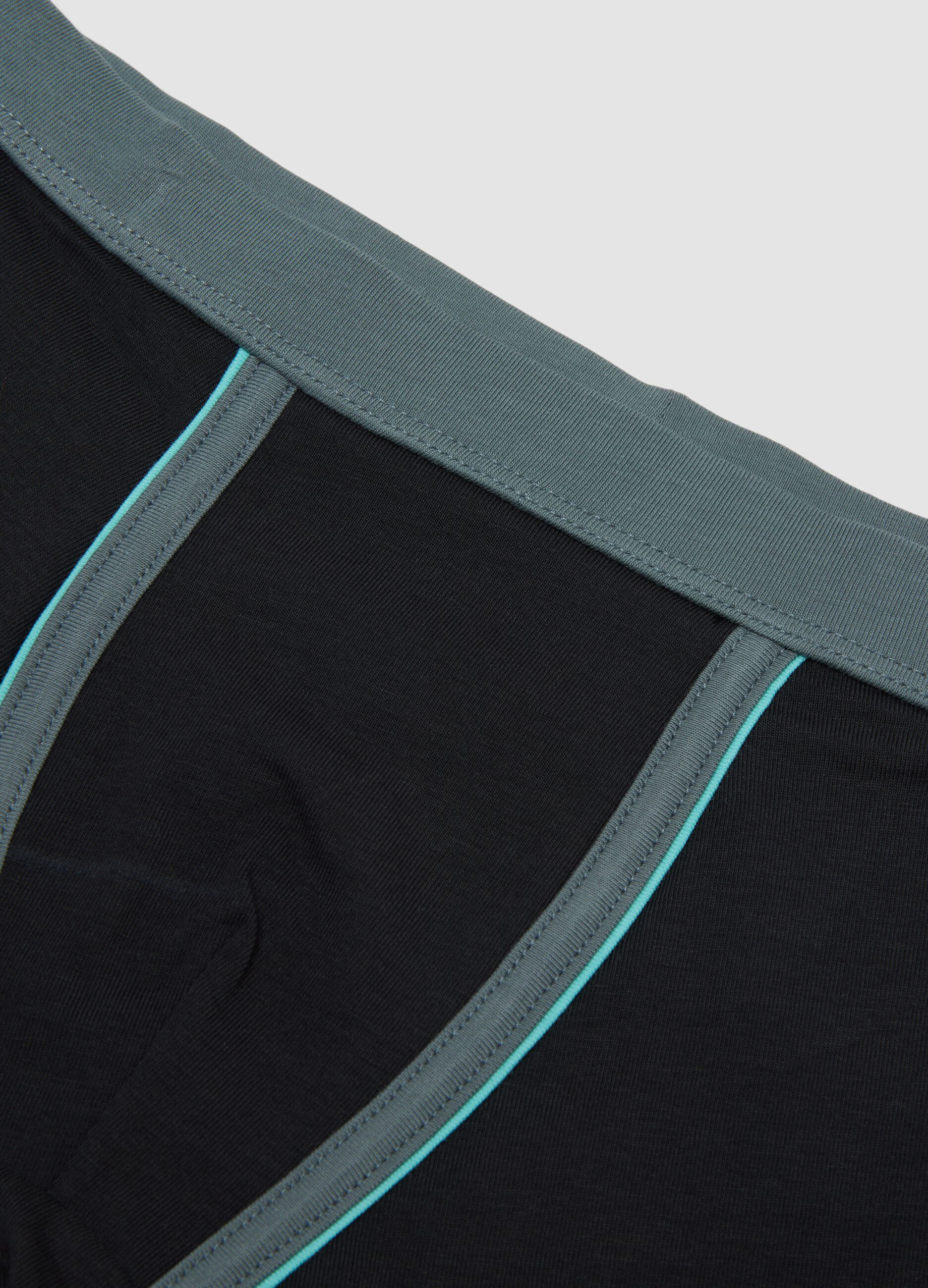 Blue stretch organic cotton boxer shorts
