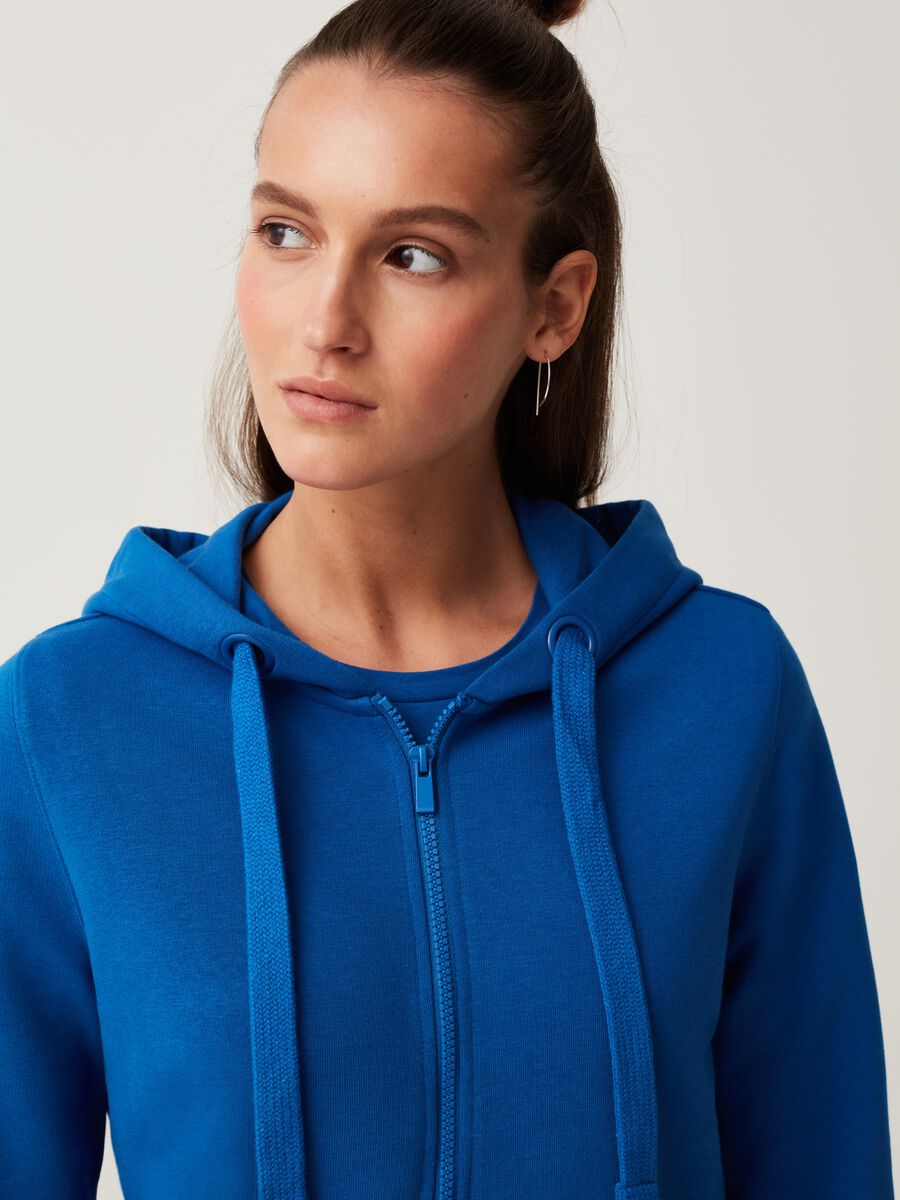 Fitness full-zip fleece sweatshirt with hood_3