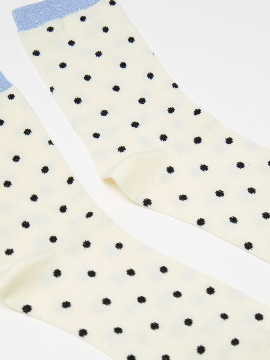 Three-pack polka dot socks with lurex_2