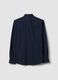 Blue slim-fit shirt in breathable stretch fabric with 4-way stretch_2