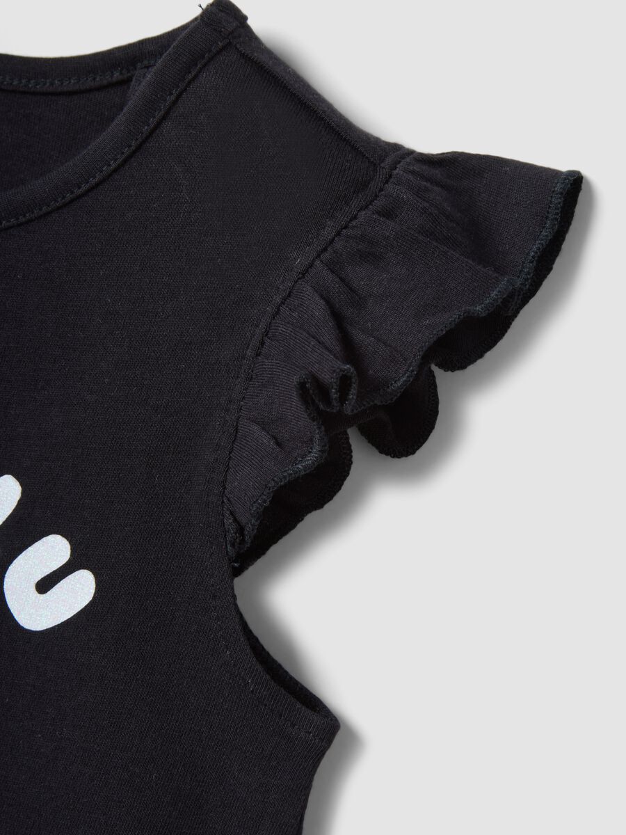 Schwarzes Tanktop aus Bio-Baumwolle mit Volants_3
