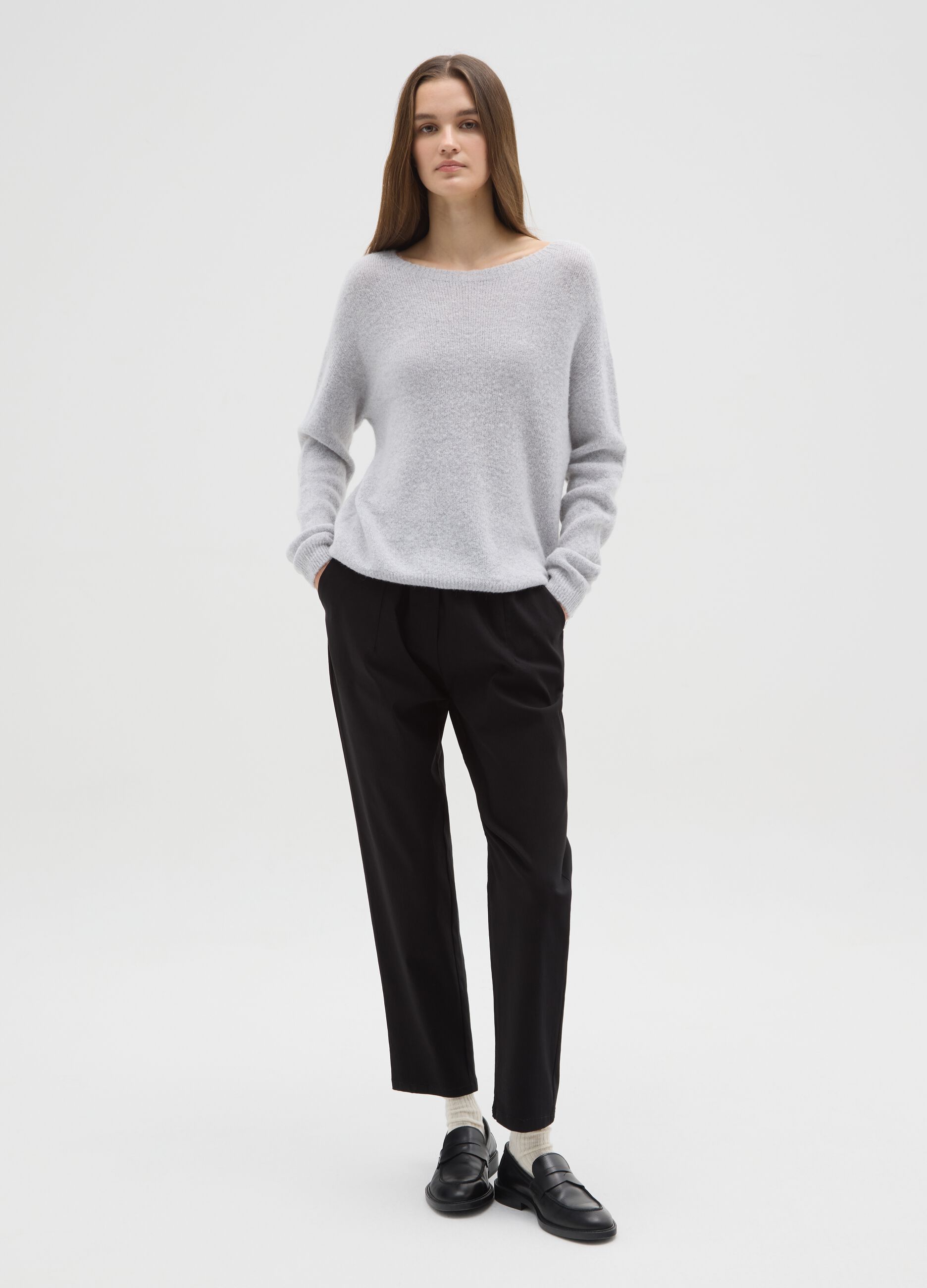 Black Regular Fit Trousers