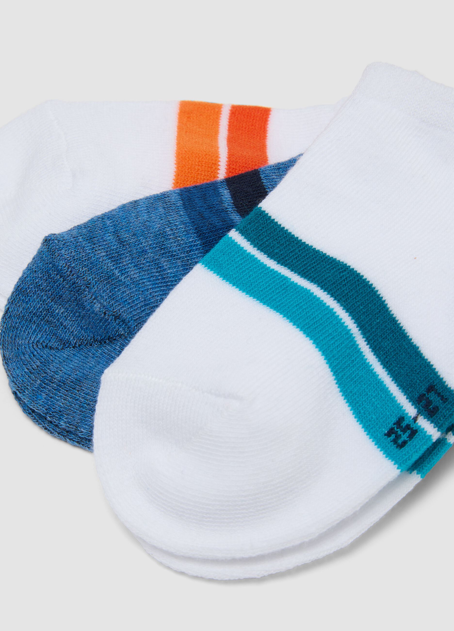 Kids&rsquo; multicolour stretch cotton-blend sock multipack