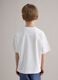 Wei&szlig;e Kinder-T-Shirt aus reinem Baumwolle mit Oversize-Passform_2