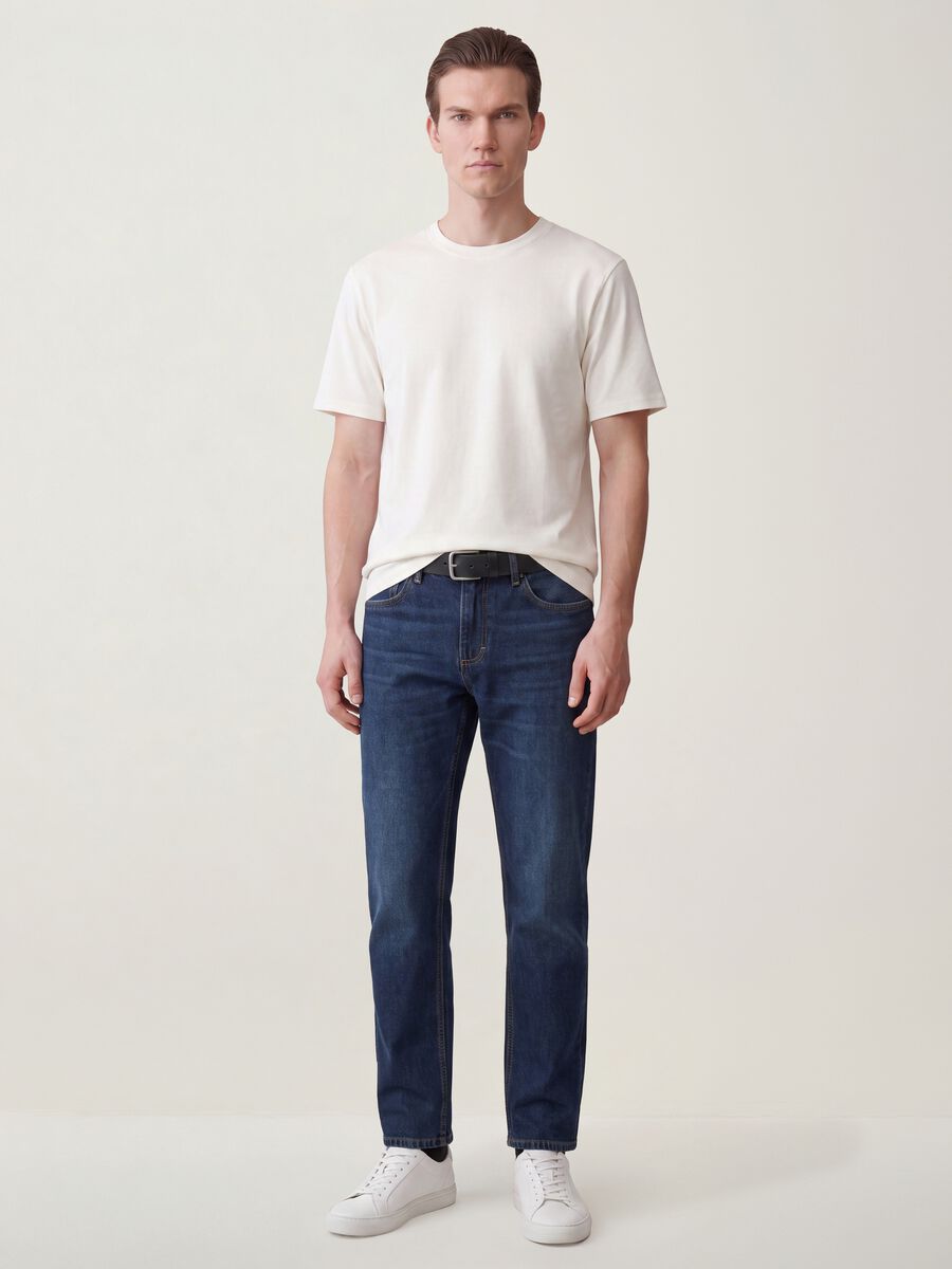 Regular-Fit-Jeans aus Denim aus reiner Baumwolle_0