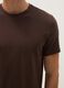 T-shirt marron slim fit en coton extensible_2
