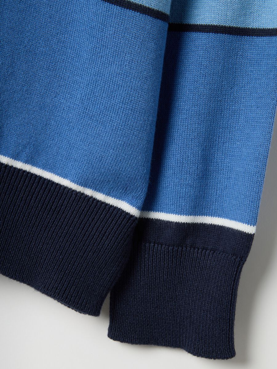 Children's multicolour striped sweater in pure cotton regular fit_3