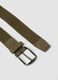 Green woven belt with metal buckle_1