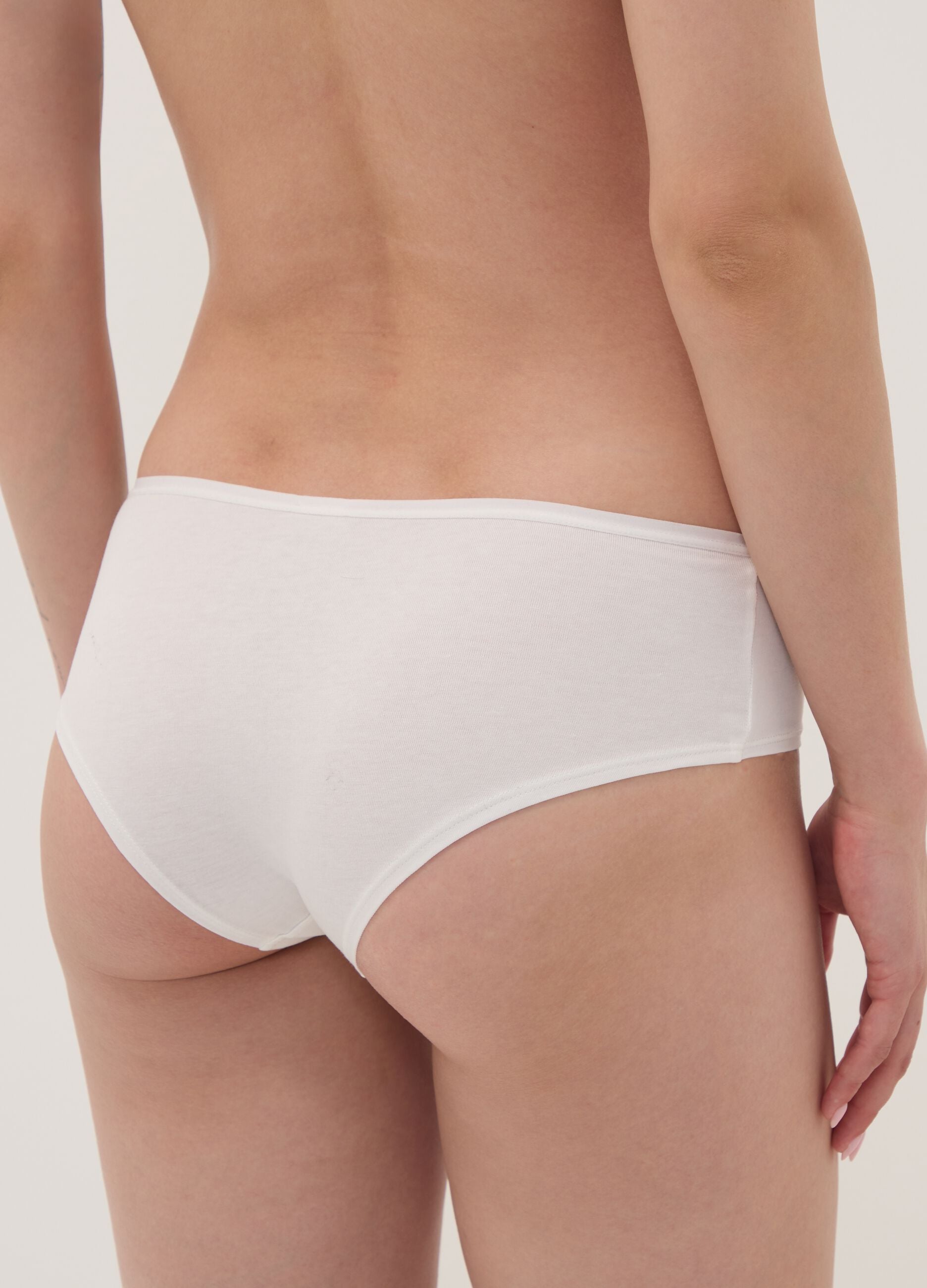 Five-pack of multicolour polka-dot stretch organic cotton briefs