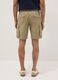 Short cargo beige en pur coton, coupe regular_2