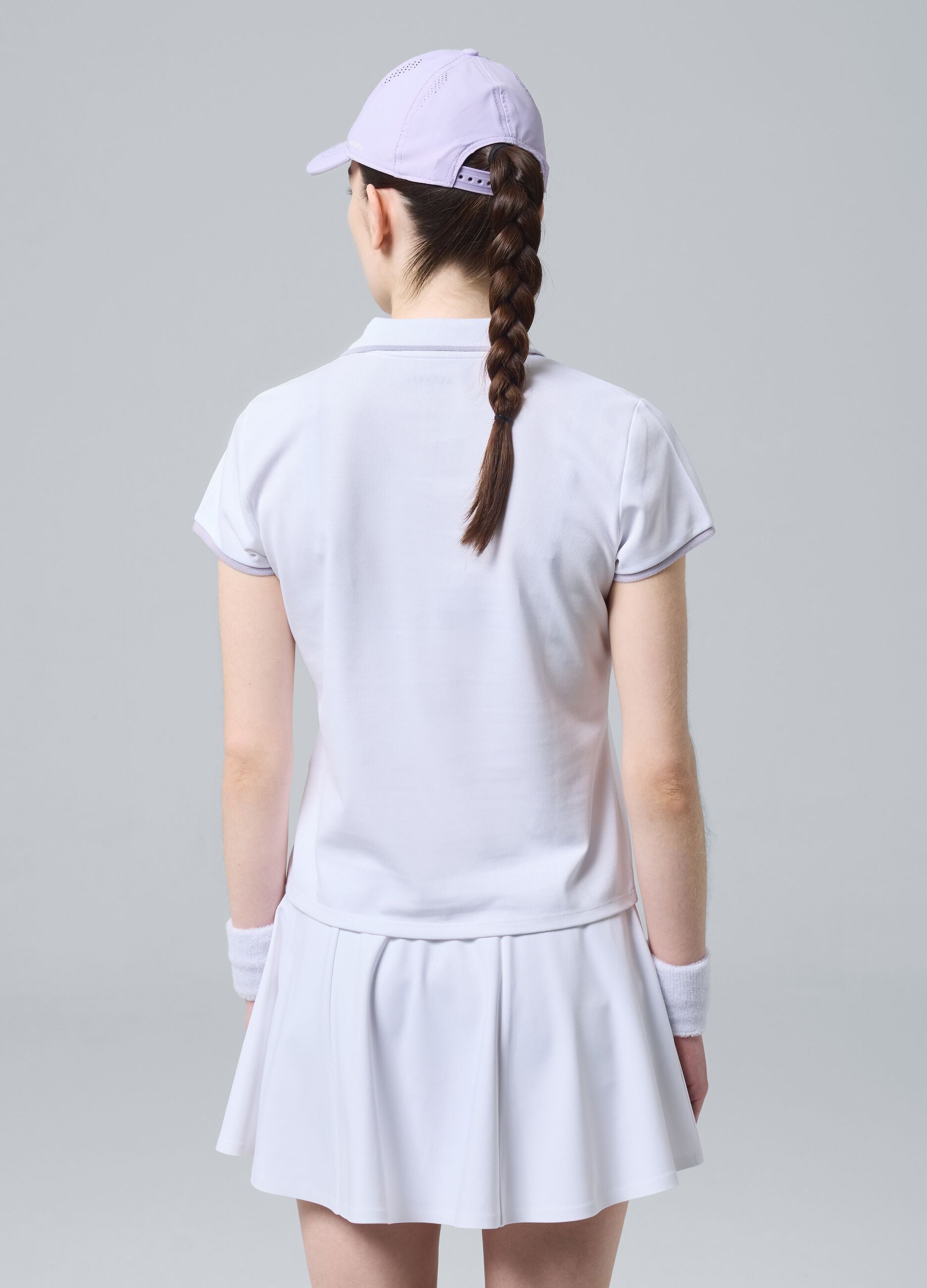 Weisses ALTAVIA COURT Sport-Poloshirt aus Stretch-Baumwolle