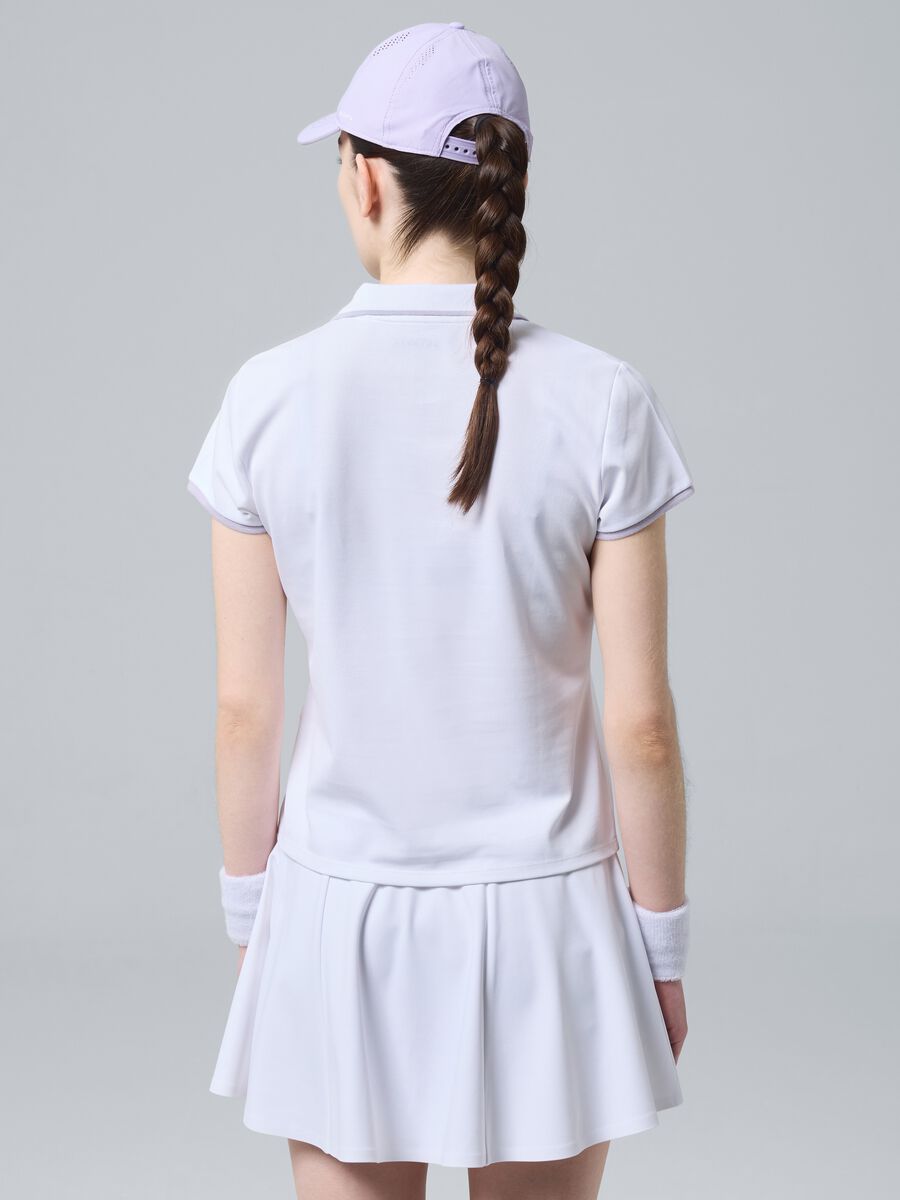 Weisses ALTAVIA COURT Sport-Poloshirt aus Stretch-Baumwolle_2