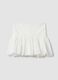 White mini skirt in pure cotton_0